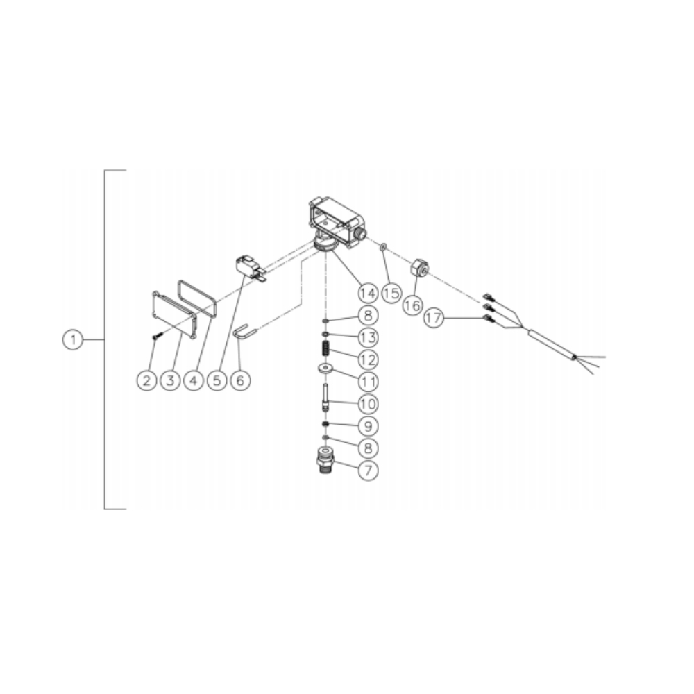 Pressure Switch Diagram and Parts List for HG-3004-0M10  Mi-T-M Pressure Washer