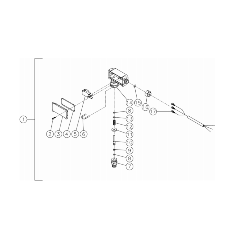 Pressure Switch Diagram and Parts List for HDC-3505-0H6G  Mi-T-M Pressure Washer