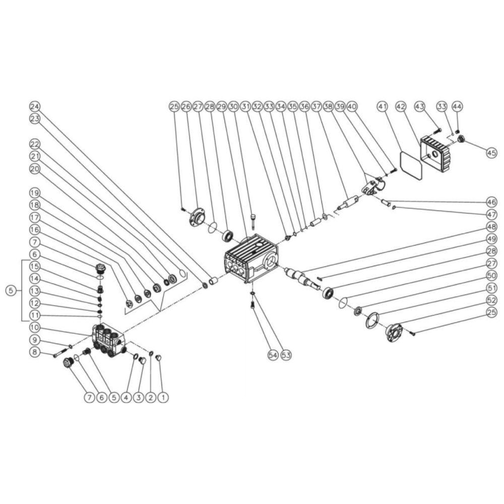 Pump Diagram and Parts List for HDS-3506-0H6G  Mi-T-M Pressure Washer