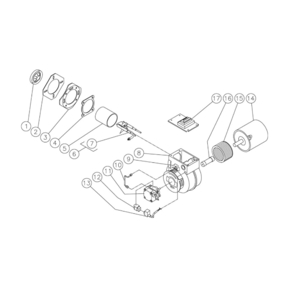 Burner Diagram and Parts List for HHD-3005-0E3G  Mi-T-M Pressure Washer