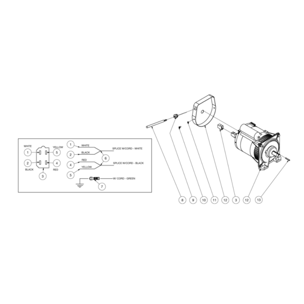 Generator Diagram and Parts List for HDS-3505-0H6A  Mi-T-M Pressure Washer