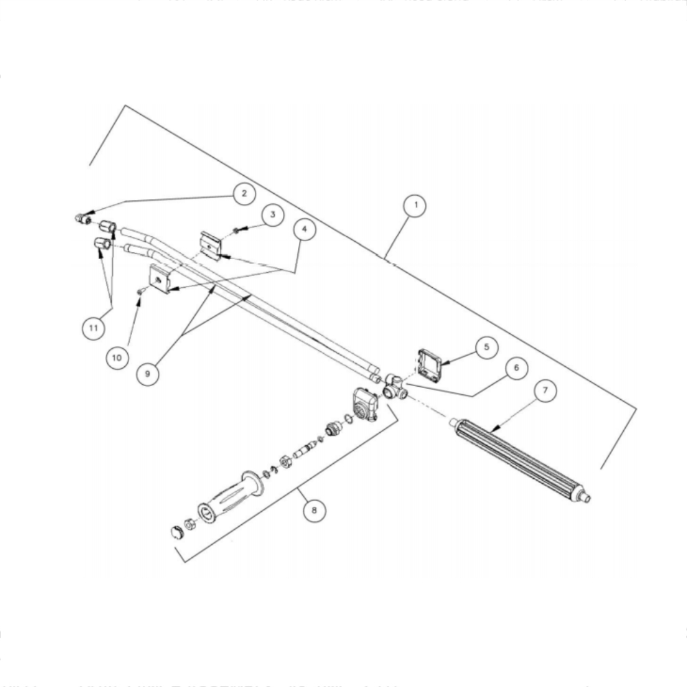 Dual Lance Diagram and Parts List for HDS-4005-0H6A  Mi-T-M Pressure Washer