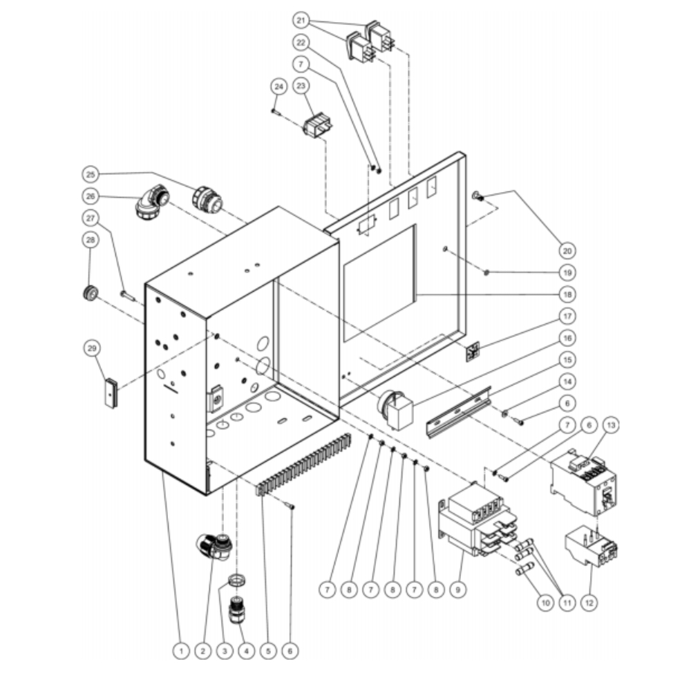 Electric Box Diagram and Parts List for HG-1805-3208  Mi-T-M Pressure Washer