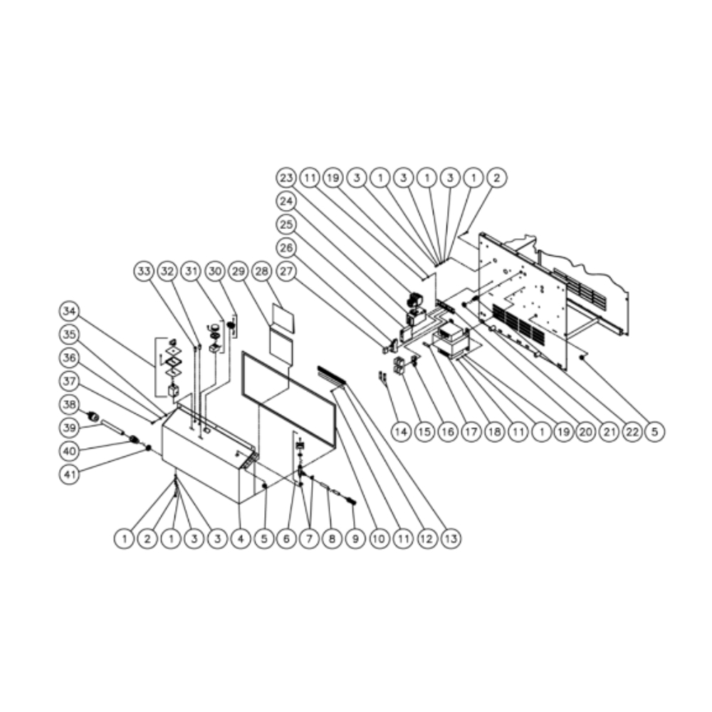 Electric Box Diagram and Parts List for HHD-3004-0E5G  Mi-T-M Pressure Washer