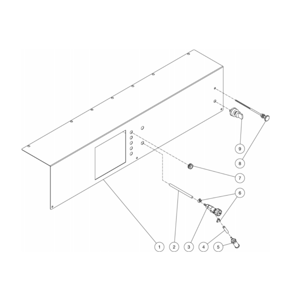Control Panel Diagram and Parts List for HDC-3505-0H6G  Mi-T-M Pressure Washer