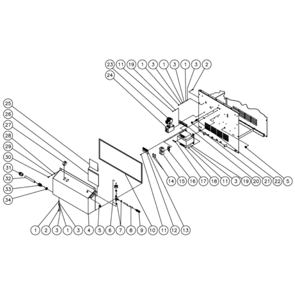 Electric Box Diagram and Parts List for HHS-3005-0E4G  Mi-T-M Pressure Washer