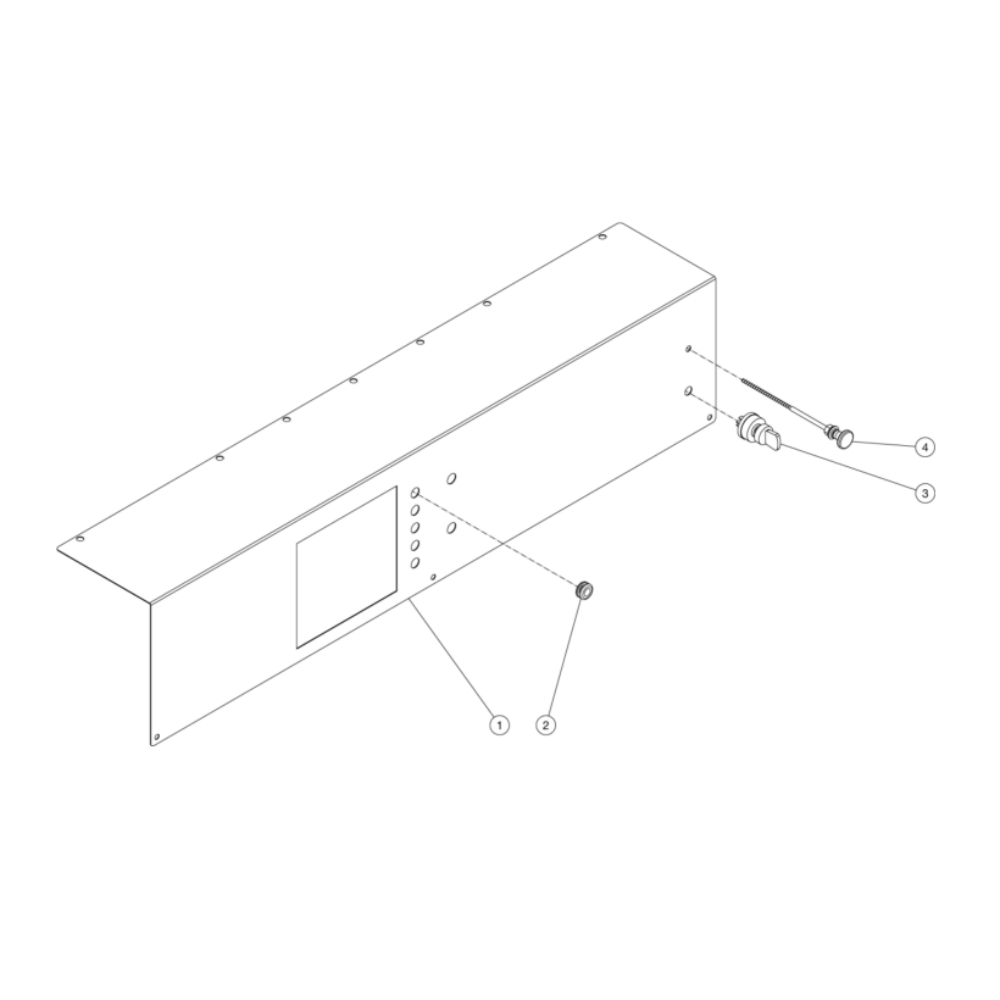 Control Panel Diagram and Parts List for HS-4004-0MAH  Mi-T-M Pressure Washer