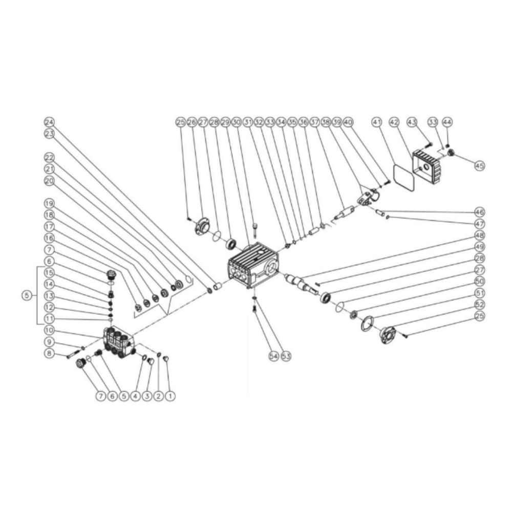 Pump Diagram and Parts List for HDS-3505-1H6G  Mi-T-M Pressure Washer