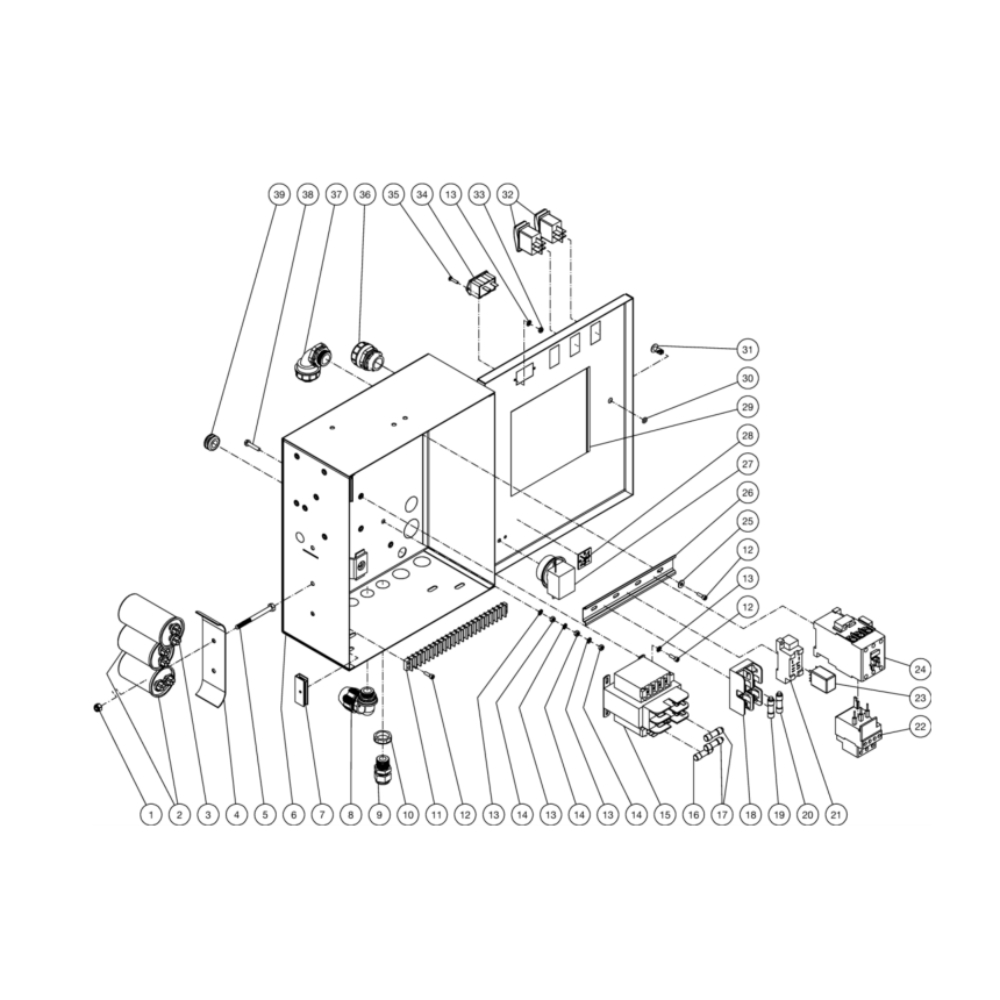 Electric Box Diagram and Parts List for HG-3004-1230  Mi-T-M Pressure Washer