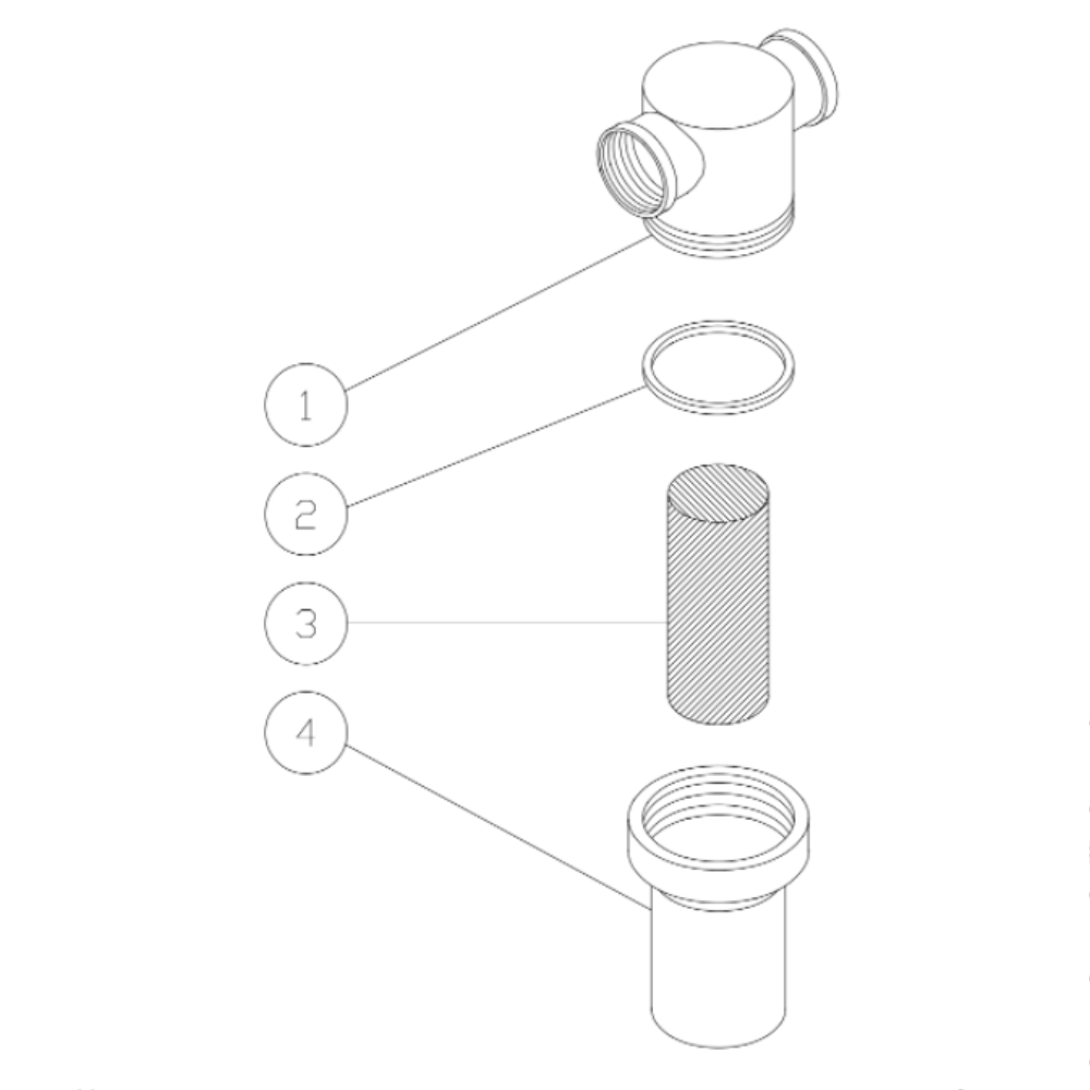 Water Strainer Diagram and Parts List for HS-3005-CMV2GASOLINE-DIESEL  Mi-T-M Pressure Washer