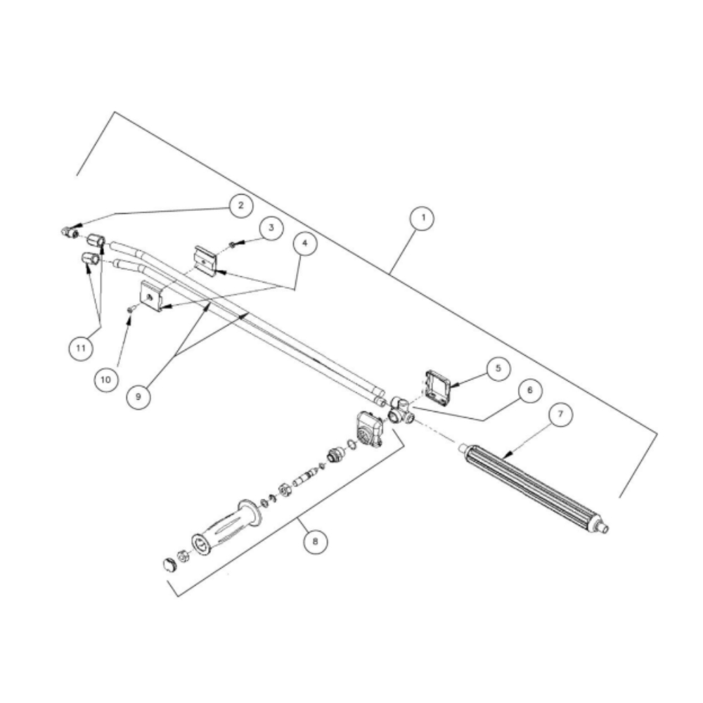 Dual Lance Diagram and Parts List for HDS-3506-0H6G  Mi-T-M Pressure Washer