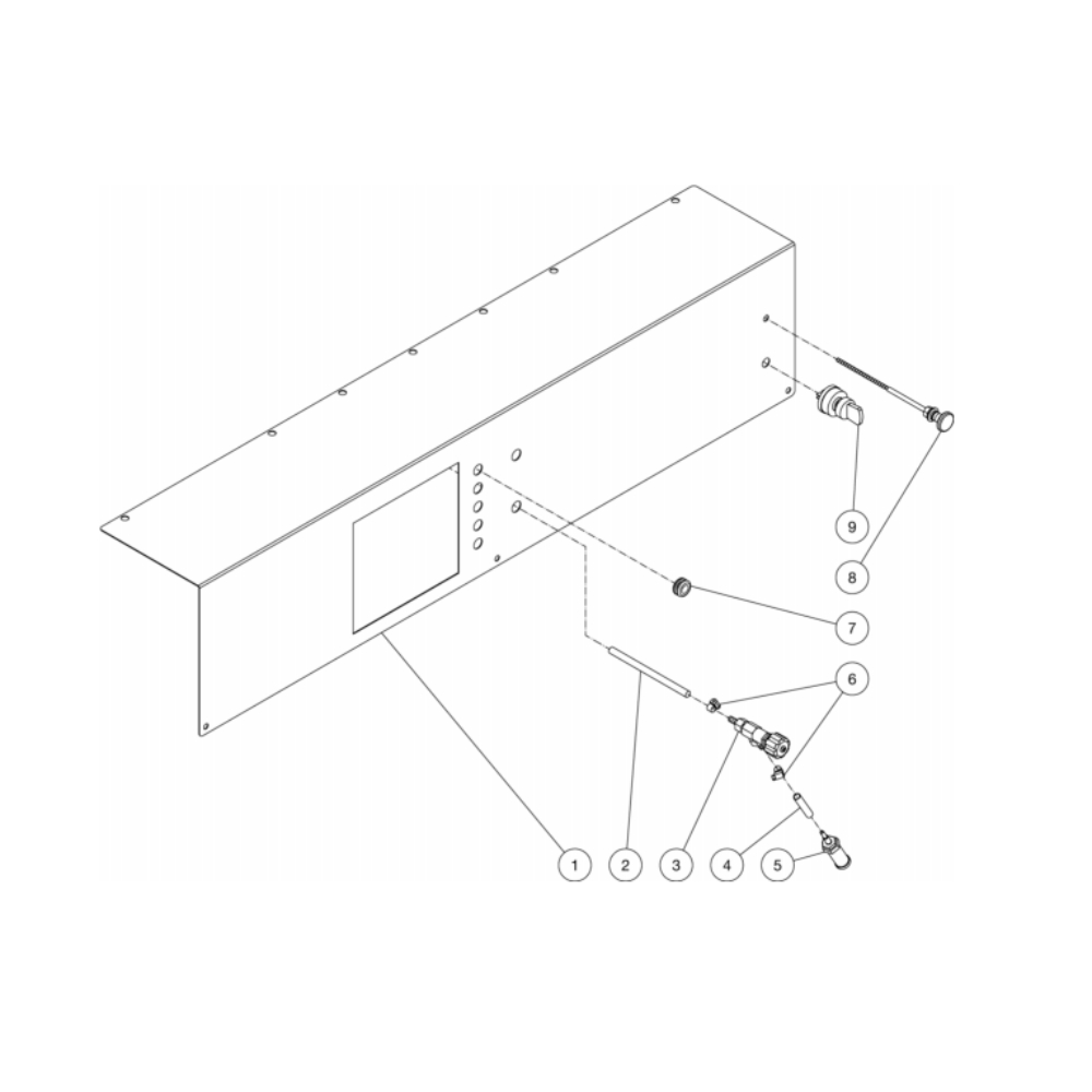 Control Panel Diagram and Parts List for HDC-3005-0V6G  Mi-T-M Pressure Washer