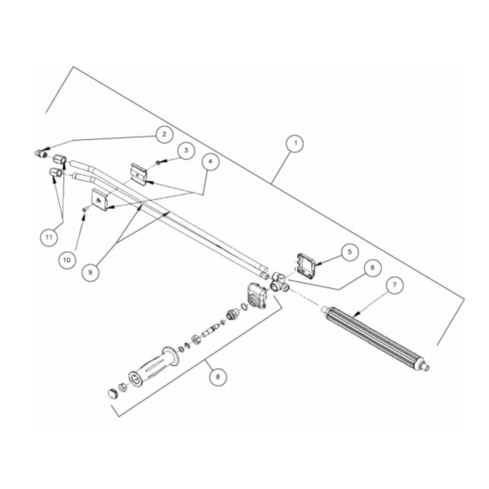 Dual Lance Diagram and Parts List for HDS-3506-0K6G  Mi-T-M Pressure Washer