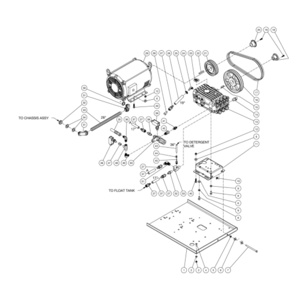 Motor/Pump Diagram and Parts List for HHS-1003-2E1G  Mi-T-M Pressure Washer