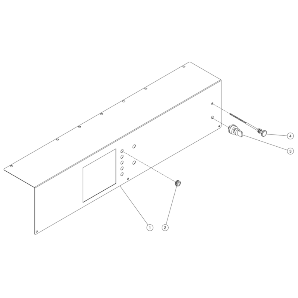 Control Panel Diagram and Parts List for HVS-3006-0R7G  Mi-T-M Pressure Washer