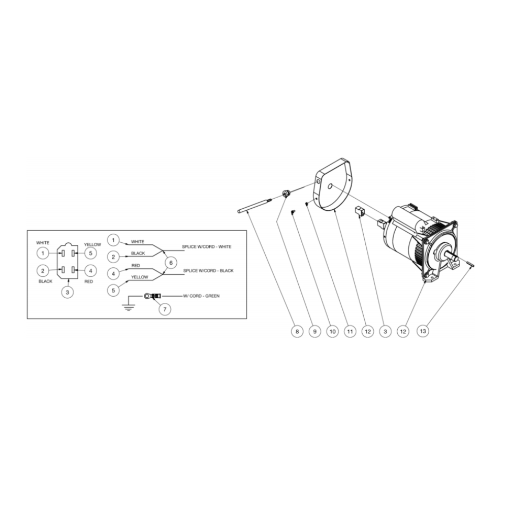 Generator Diagram and Parts List for HDS-4005-1H6G  Mi-T-M Pressure Washer