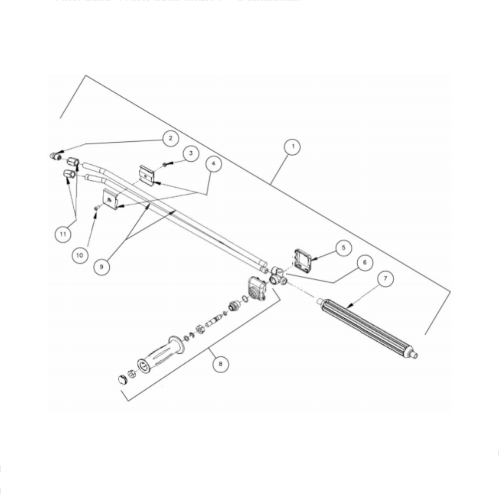 Dual Lance Diagram and Parts List for HDC-3505-0B7G  Mi-T-M Pressure Washer