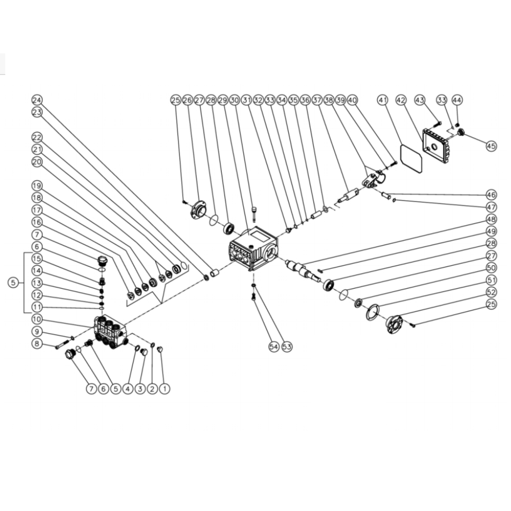 Pump Diagram and Parts List for HG-1505-0M10  Mi-T-M Pressure Washer