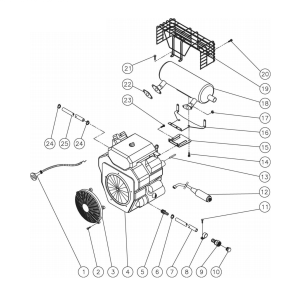 Engine Diagram and Parts List for HDC-4004-0K6A  Mi-T-M Pressure Washer