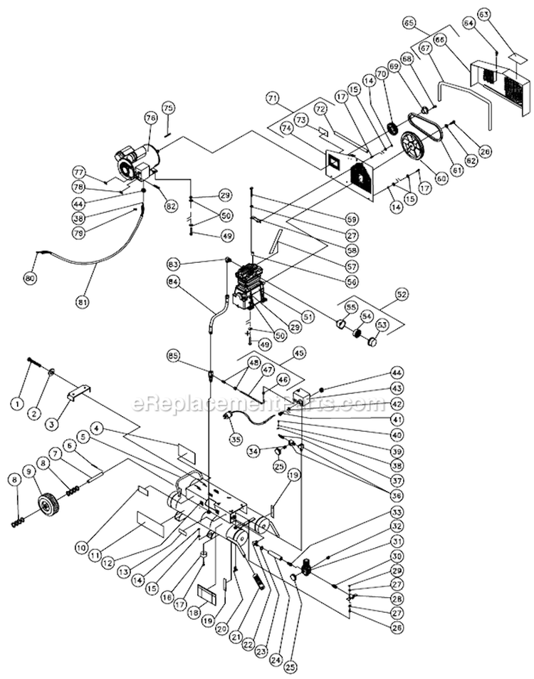 Tank Assembly For Ac1-Pe02-08M1 (After S/N 20012792) Diagram and Parts List for AC1-PE02-08M1  Mi-T-M Compressor