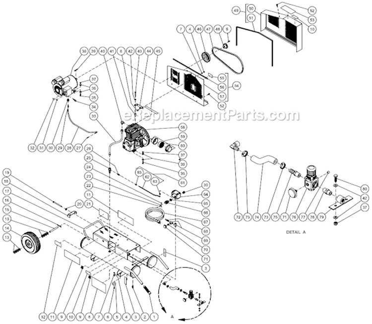 Tank Assembly For Ac1-Pe02-08M1 (After S/N 20035390) Diagram and Parts List for AC1-PE02-08M1  Mi-T-M Compressor