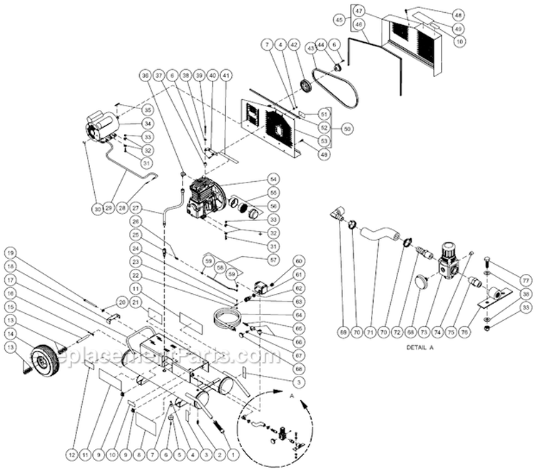 Tank Assembly For Ac1-Pe15-08M (After S/N 20035390) Diagram and Parts List for AC1-PE15-08M  Mi-T-M Compressor