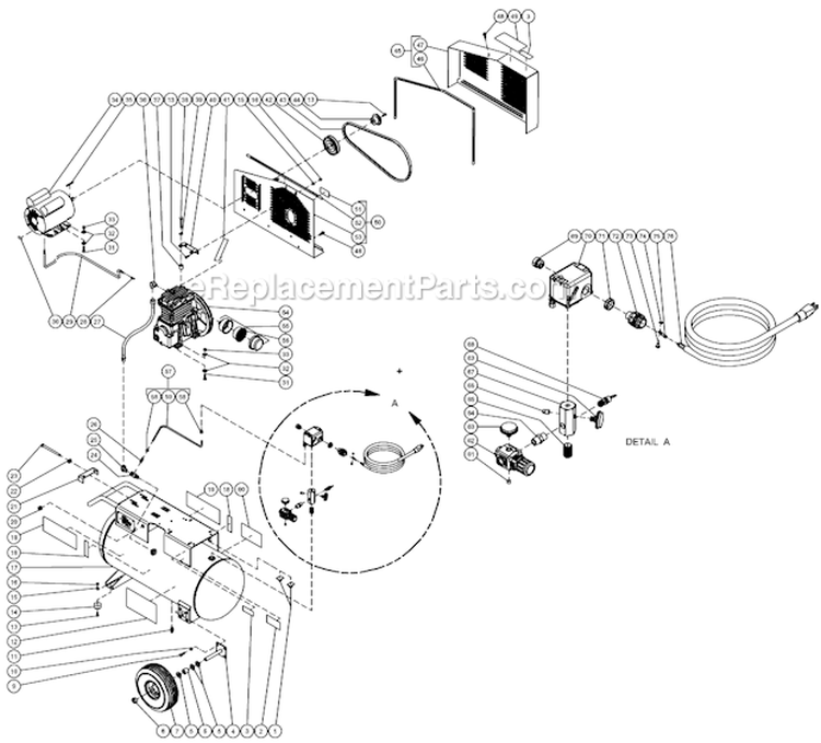 Tank Assembly For Ac1-Pe15-20M (After S/N 20035390) Diagram and Parts List for AC1-PE15-20M  Mi-T-M Compressor
