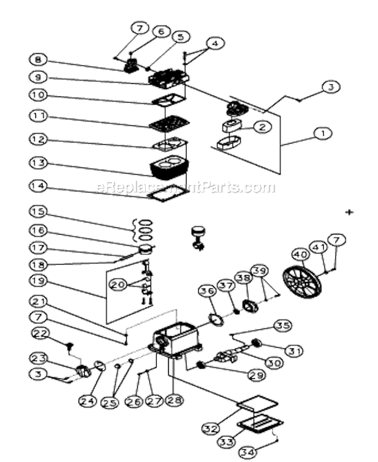 Tank Assembly For Ac1-Se05-80M (After S/N 20026386) Diagram and Parts List for AC1-SE05-80M  Mi-T-M Compressor