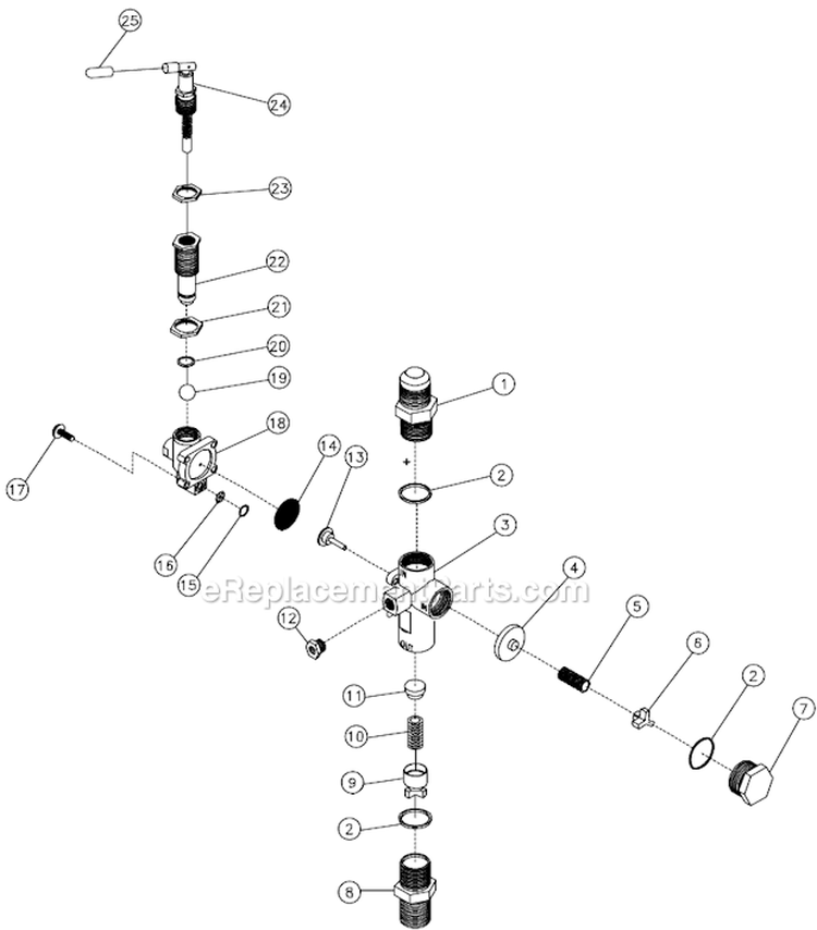 Pilot Valve Diagram and Parts List for AC2-PH11-20M  Mi-T-M Compressor
