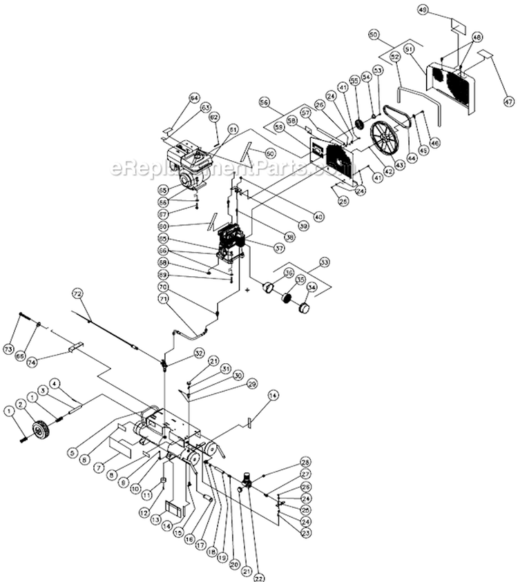Tank Assembly For Ac2-Pr09-08M (Before S/N 20024259) Diagram and Parts List for AC2-PR09-08M  Mi-T-M Compressor