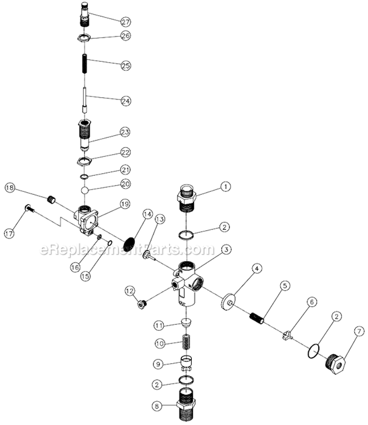 Pilot Valve Diagram and Parts List for AC2-SE05-60M  Mi-T-M Compressor