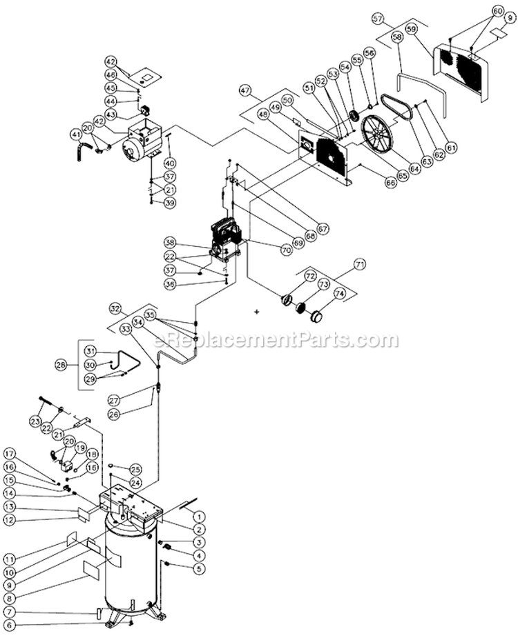 Page F Diagram and Parts List for AC2-SE05-60M  Mi-T-M Compressor