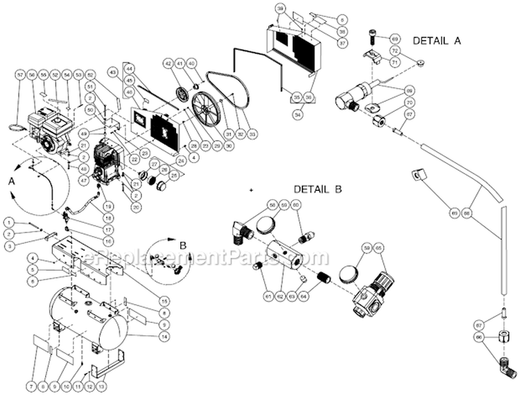 Page F Diagram and Parts List for AC2-SR09-30M  Mi-T-M Compressor