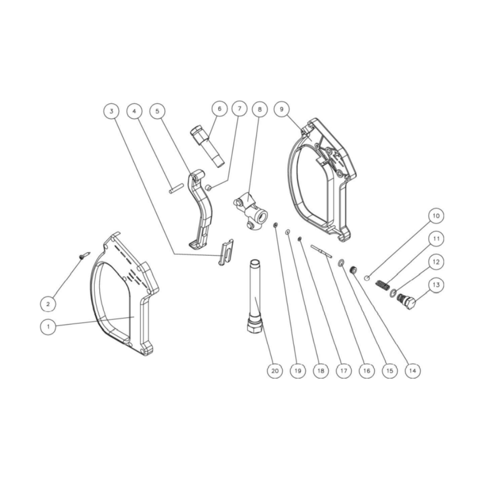 Gun Diagram and Parts List for HDS-4005-0K6G  Mi-T-M Pressure Washer