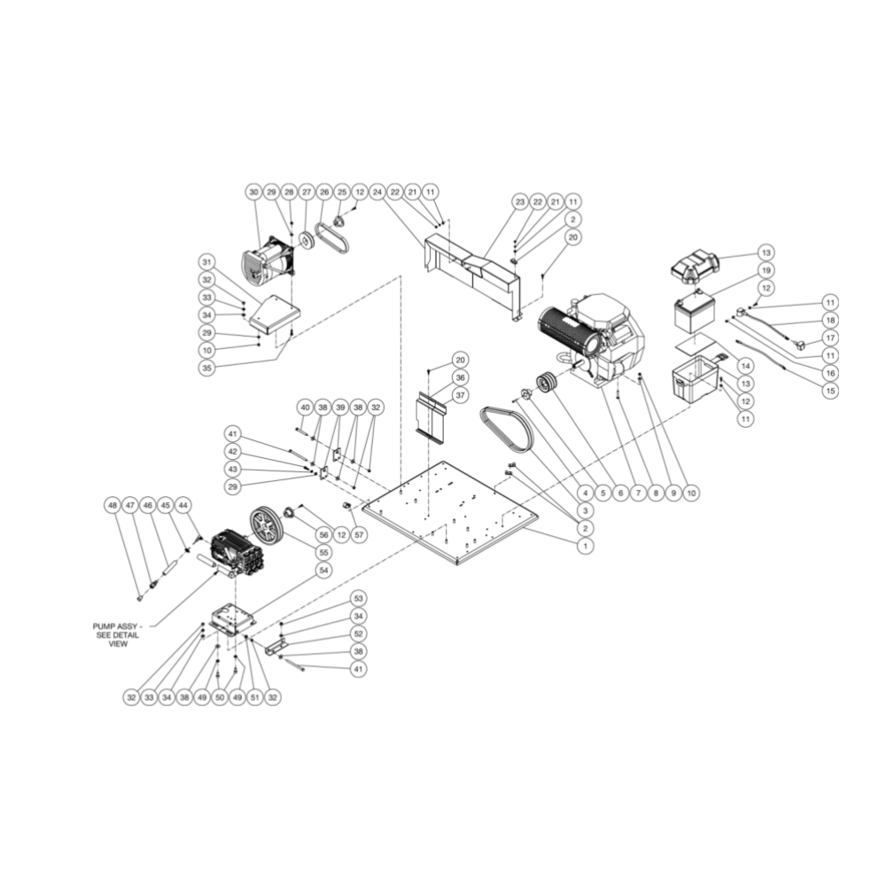 Isolation Plate Diagram and Parts List for HDS-4005-0K6G  Mi-T-M Pressure Washer
