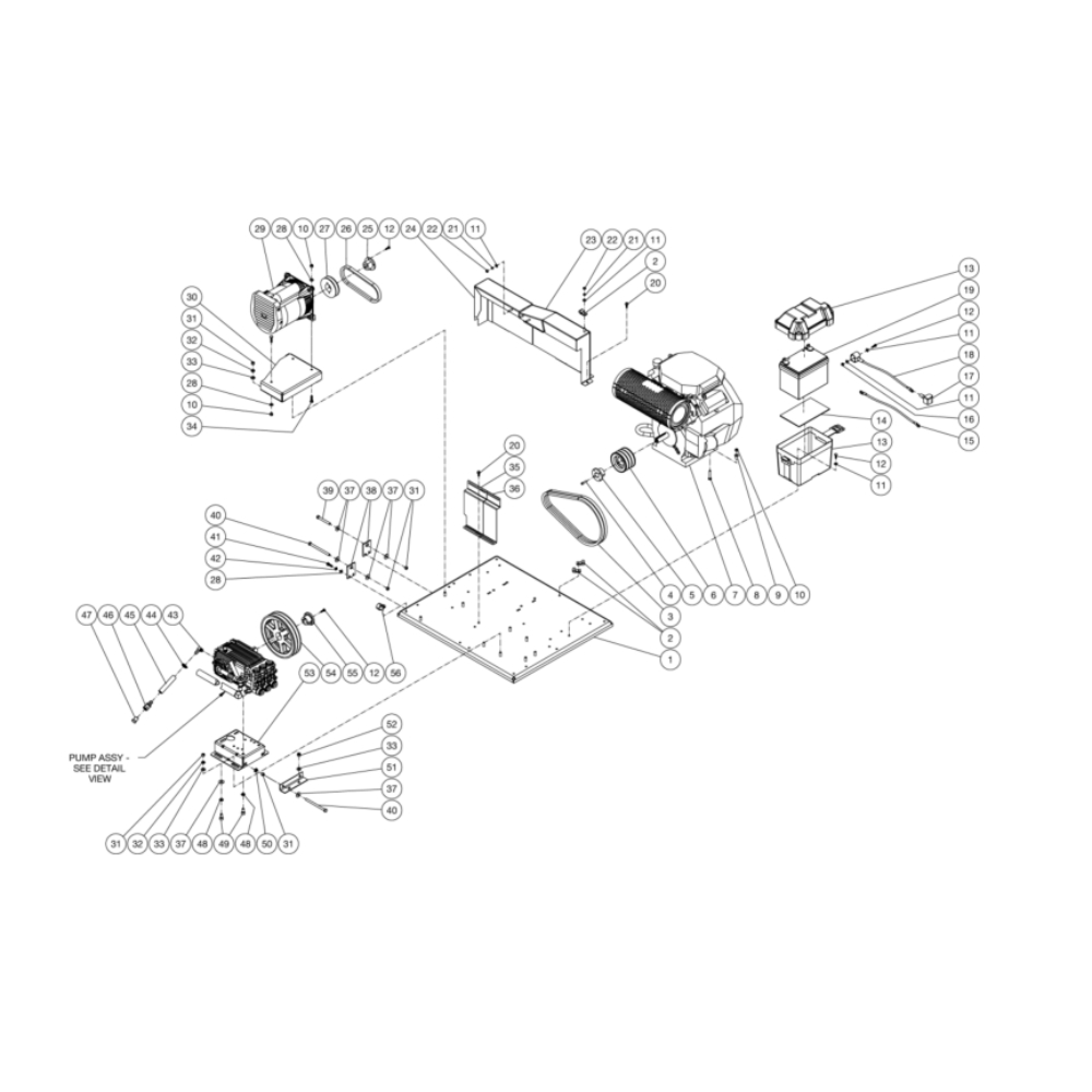 Isolation Plate Diagram and Parts List for HS-3506-0MGK  Mi-T-M Pressure Washer