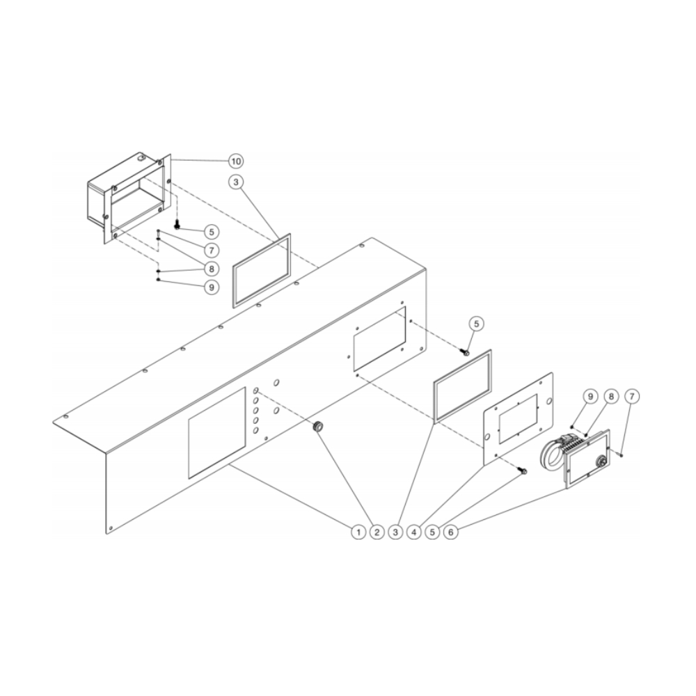 Control Panel Diagram and Parts List for HS-3006-0MGD  Mi-T-M Pressure Washer