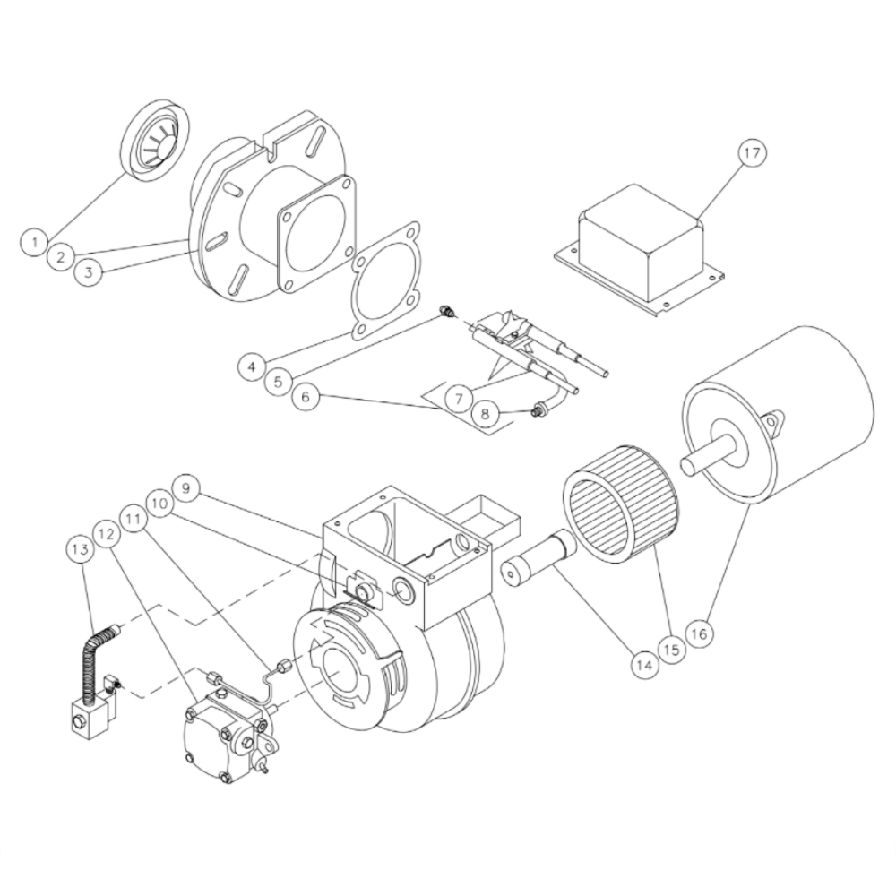 Burner Diagram and Parts List for HS-3005-CMV2GASOLINE-DIESEL  Mi-T-M Pressure Washer