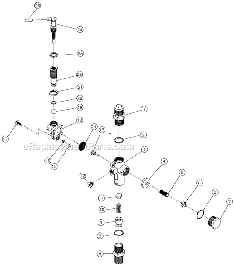 Pilot Valve Diagram and Parts List for AM2-PR09-08M  Mi-T-M Compressor