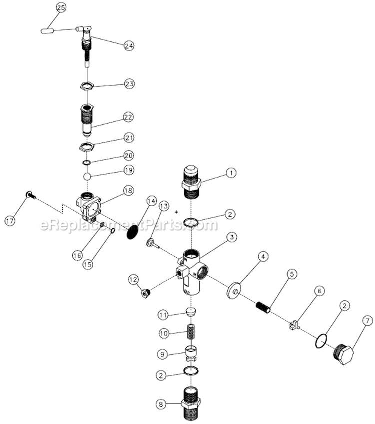 Pilot Valve Diagram and Parts List for AM2-SE05-20M  Mi-T-M Compressor