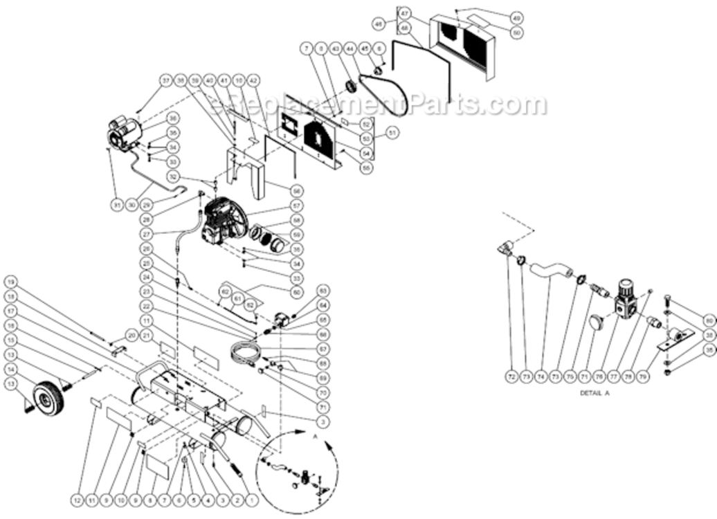 Page A Diagram and Parts List for AS1-PE03-08M  Mi-T-M Compressor