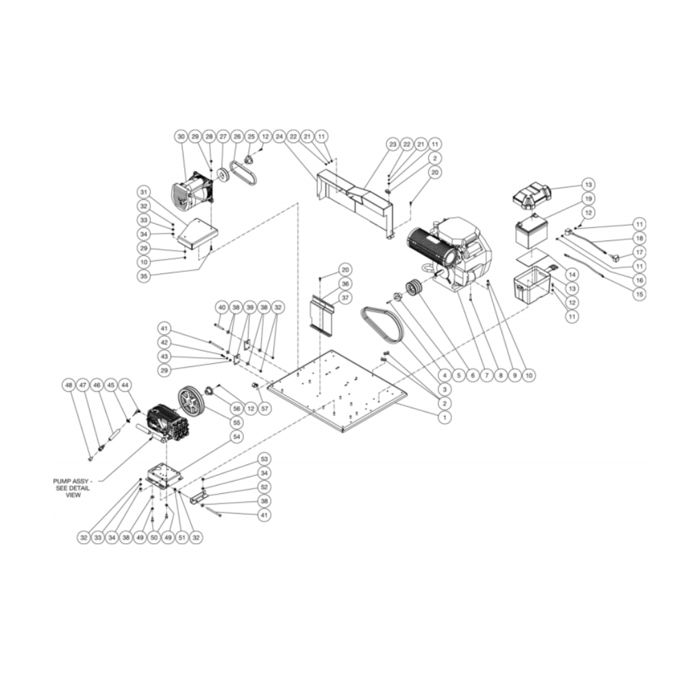 Isolation Plate Diagram and Parts List for HDS-4005-0H6G  Mi-T-M Pressure Washer