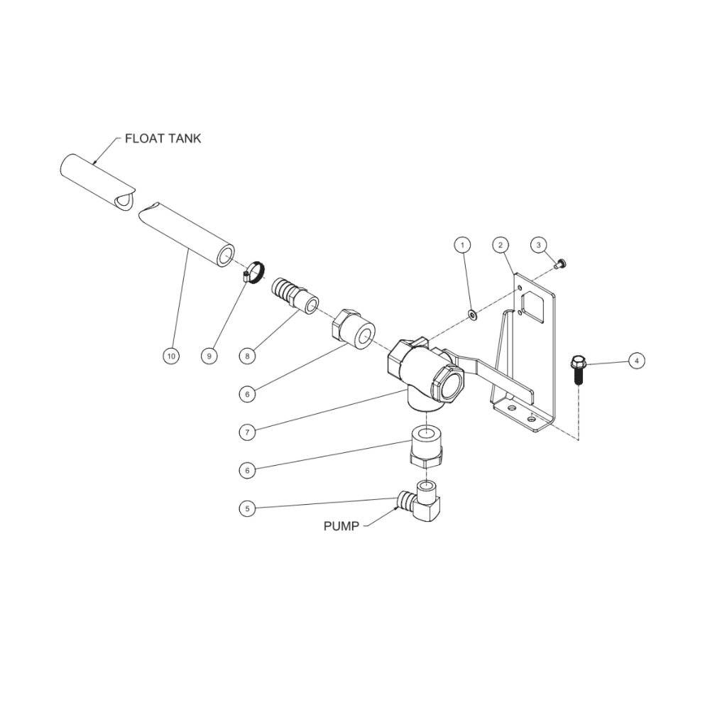 3-Way Ball Valve Option Diagram and Parts List for HVS-4004-0K6A  Mi-T-M Pressure Washer