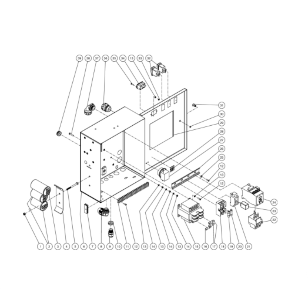 Electric Box Diagram and Parts List for HG-2004-1208  Mi-T-M Pressure Washer
