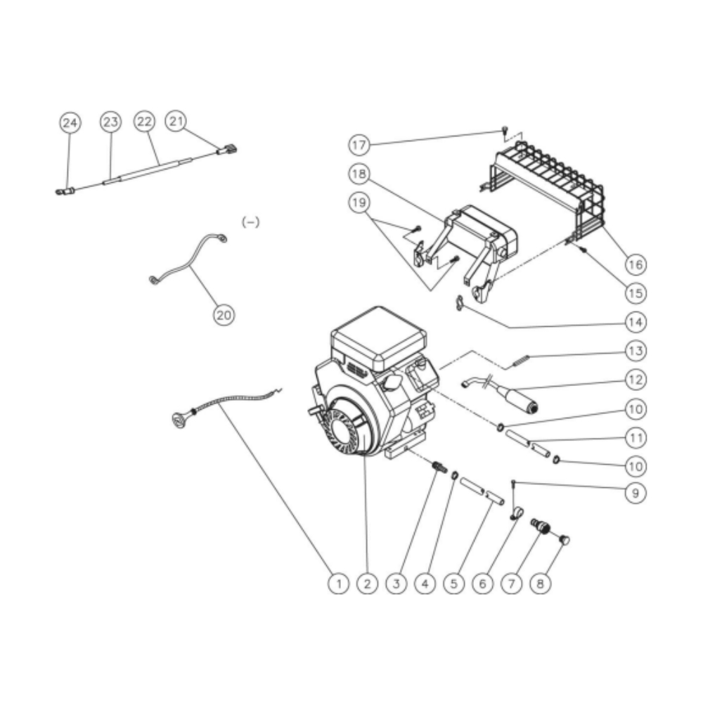 Engine Diagram and Parts List for HDS-3005-0V6G  Mi-T-M Pressure Washer
