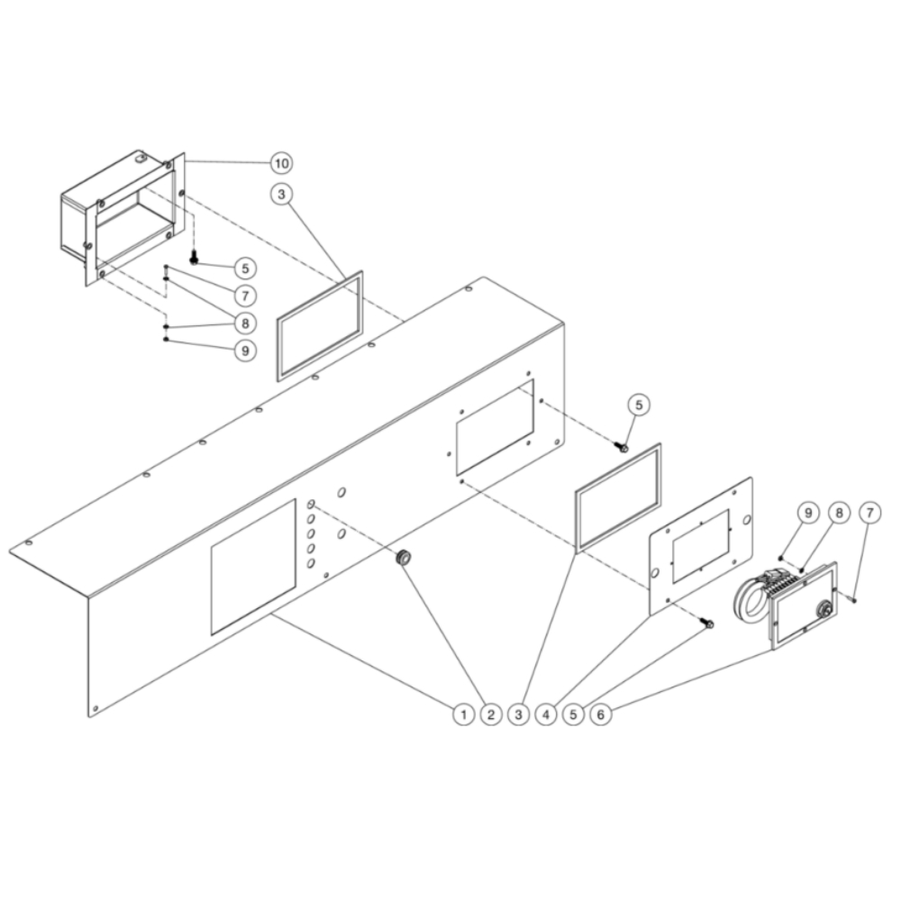 Control Panel Diagram and Parts List for HS-4005-0MDK  Mi-T-M Pressure Washer