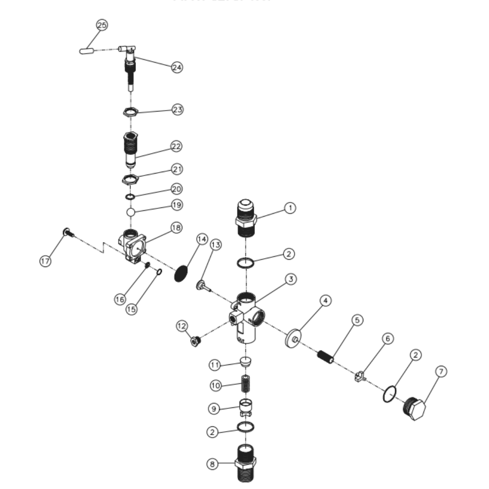 Pilot Valve Diagram and Parts List for AG2-PK14-08M1  Mi-T-M Compressor