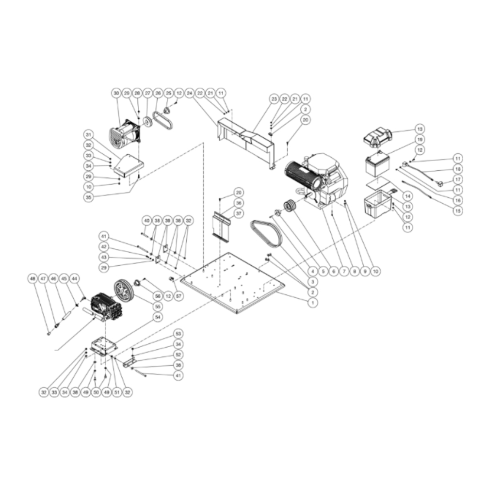 Isolation Plate Diagram and Parts List for HDS-3505-1H6G  Mi-T-M Pressure Washer