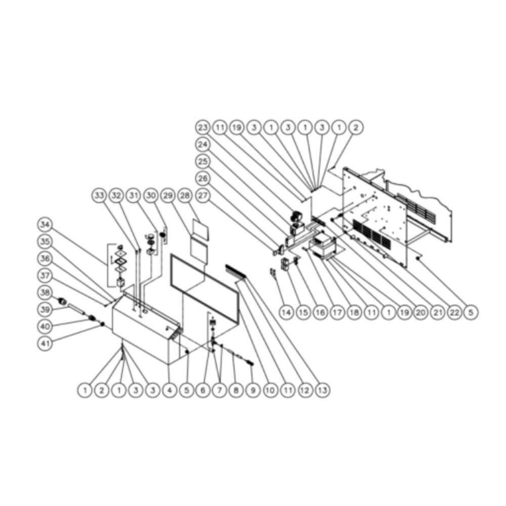 Electric Box Diagram and Parts List for HHD-3005-0E9G  Mi-T-M Pressure Washer