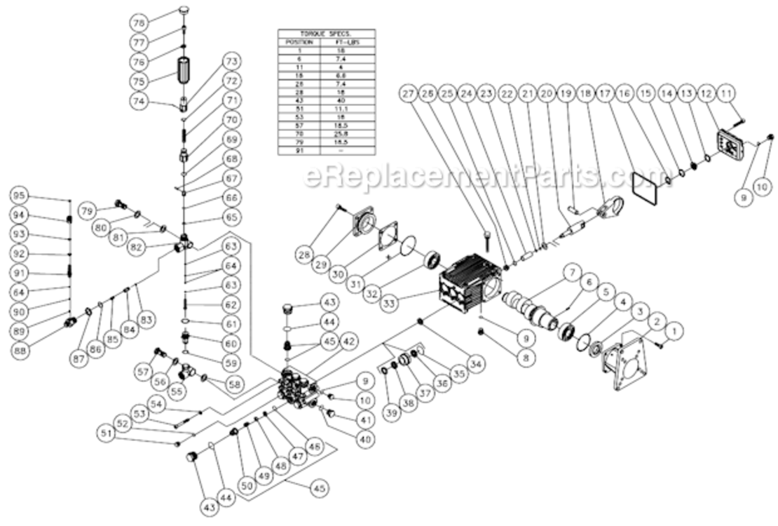 Pump Assembly After S/N 10307198 A Diagram and Parts List for CA-2504-0MRB  Mi-T-M Pressure Washer